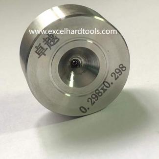 0.298mm square Polycrystalline Diamond wire drawing die for non-ferrous metal wire drawing